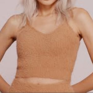 LOVE REPUBLIC Woven sweater crop tank top S M